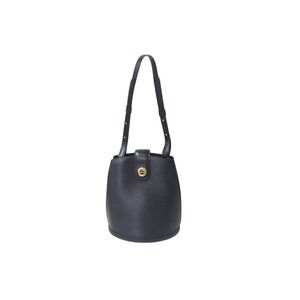 LOUIS VUITTON LV Cluny Shoulder Bag Epi Leather Black